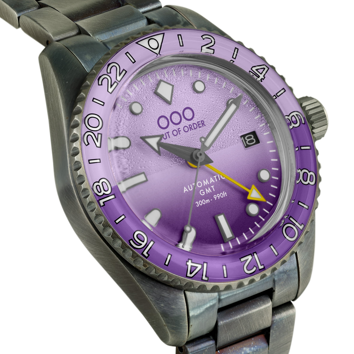 Out Of Order Shaker Dark Violet orologio GMT 40 mm viola