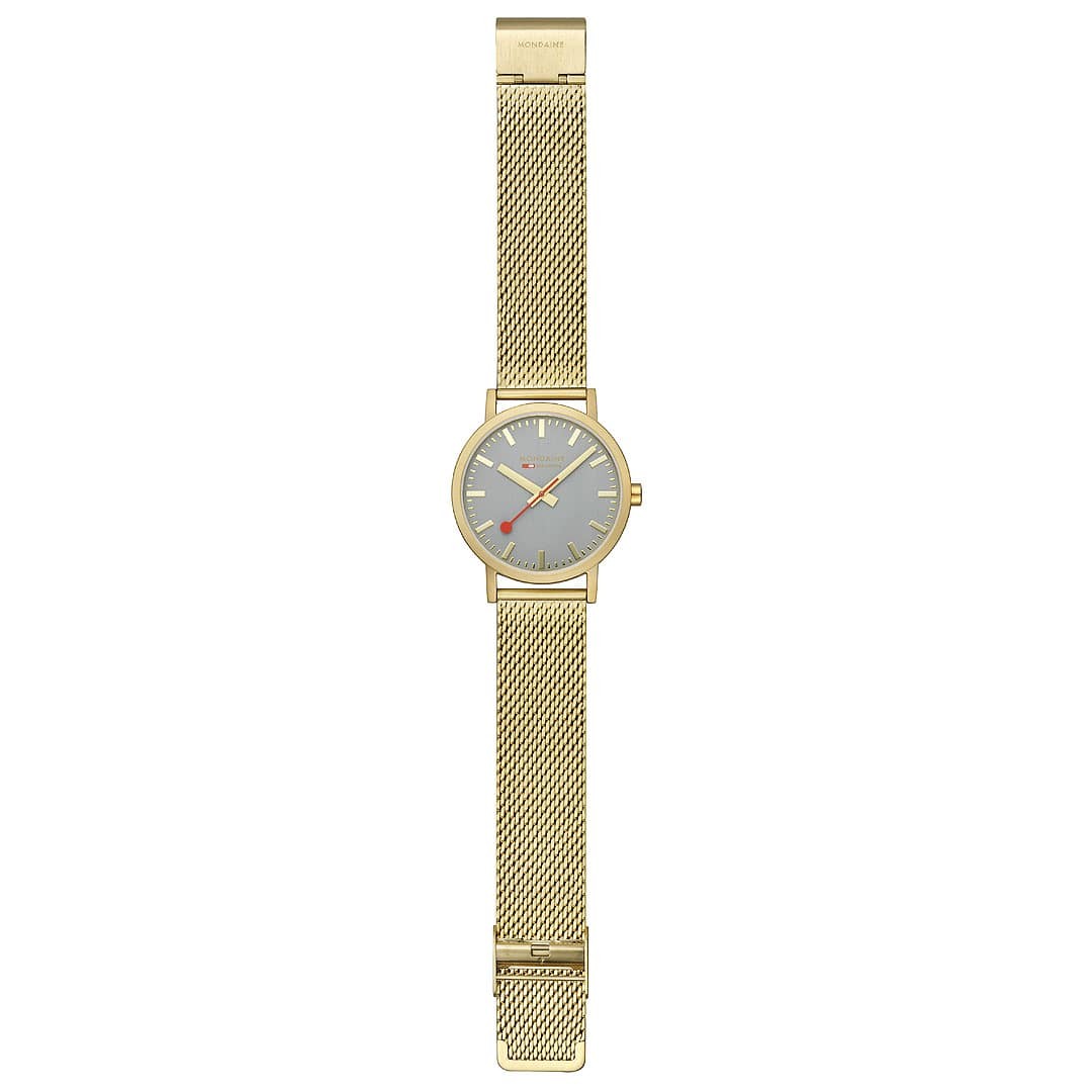 Mondaine Classic orologio 40 mm oro mesh