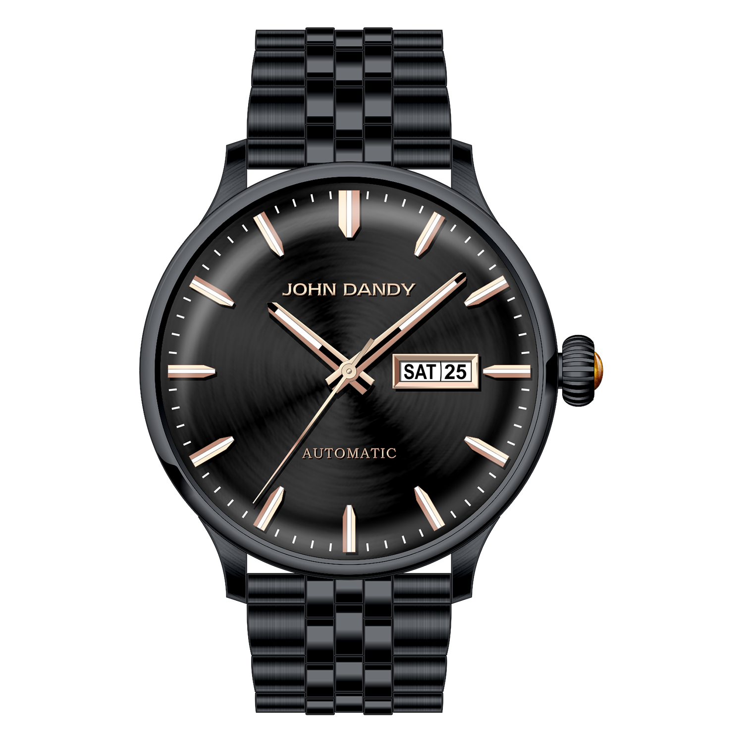 John Dandy JD2571M orologio automatico nero argento
