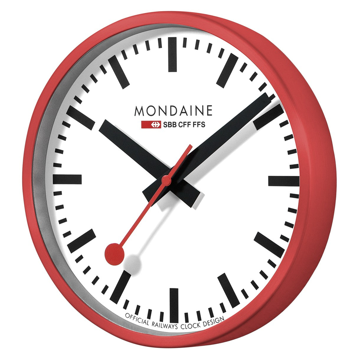 Mondaine Orologio da Parete Rosso 25 cm al Quarzo