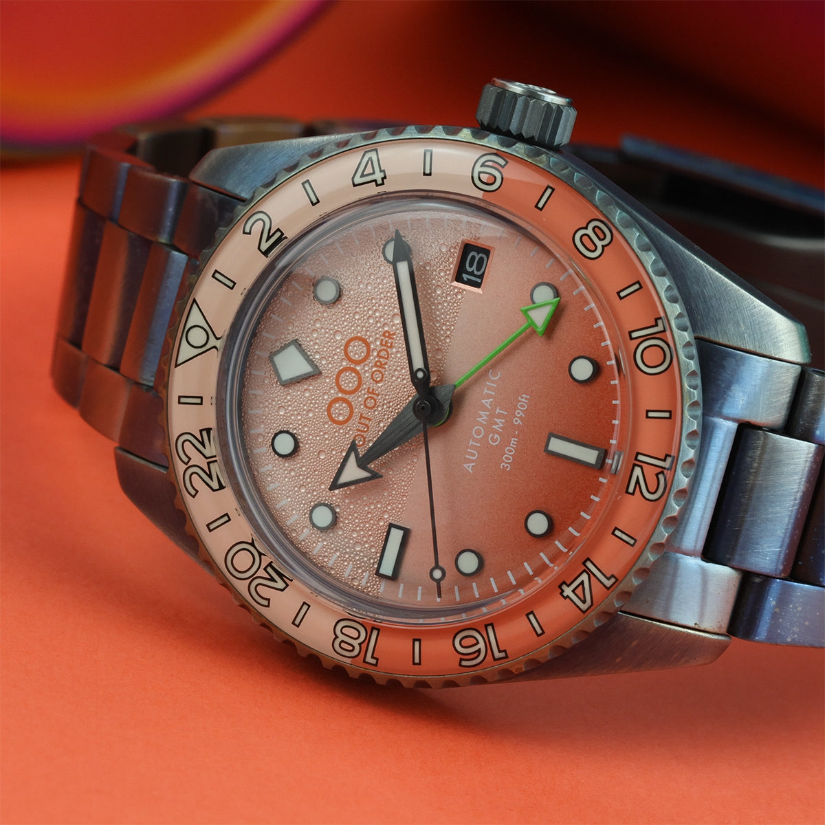Out Of Order Shaker Paloma orologio GMT pesca 40mm