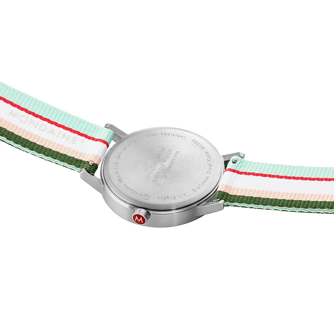 Mondaine Cinturino Tessuto Multicolore 20 mm Righe