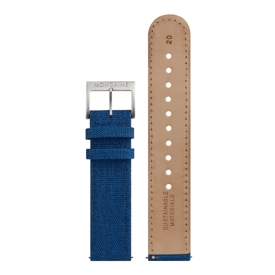 Mondaine Tela Blu cinturino tessuto 20 mm